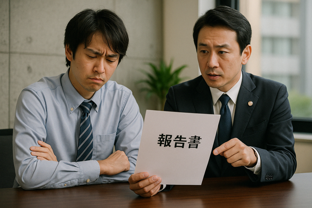 問題社員対応における報告書の活用例