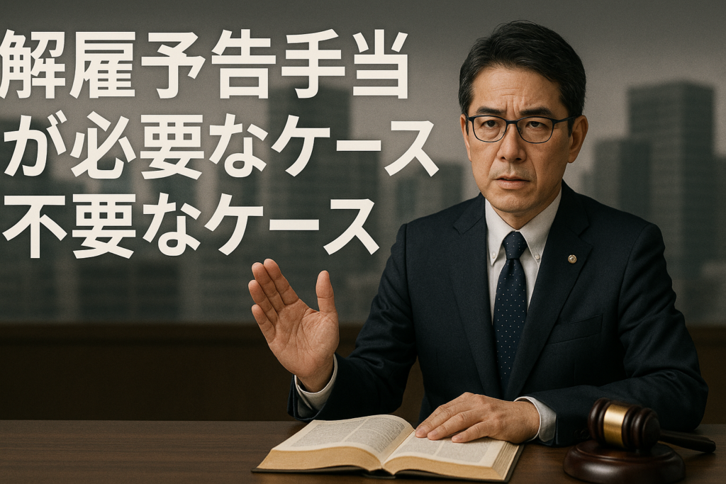 解雇予告手当が必要なケース・不要なケース