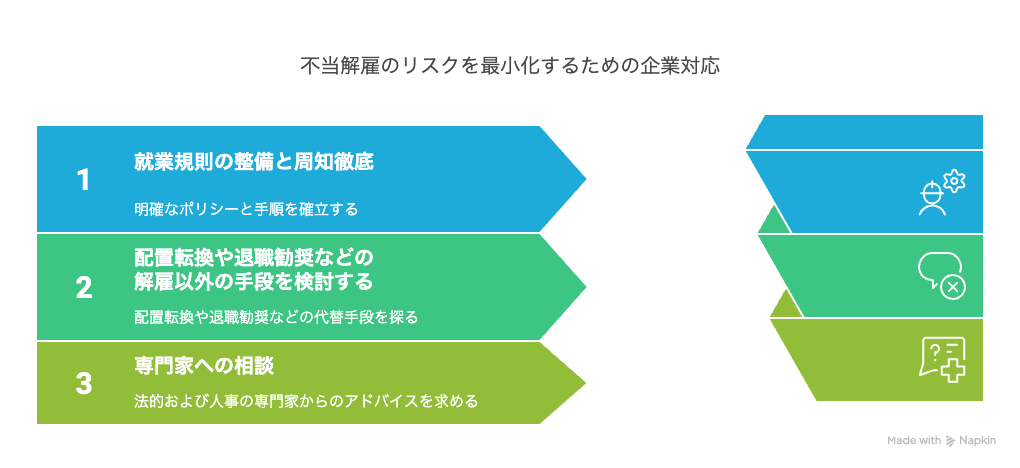 不当解雇のリスクを最小化するための企業対応
