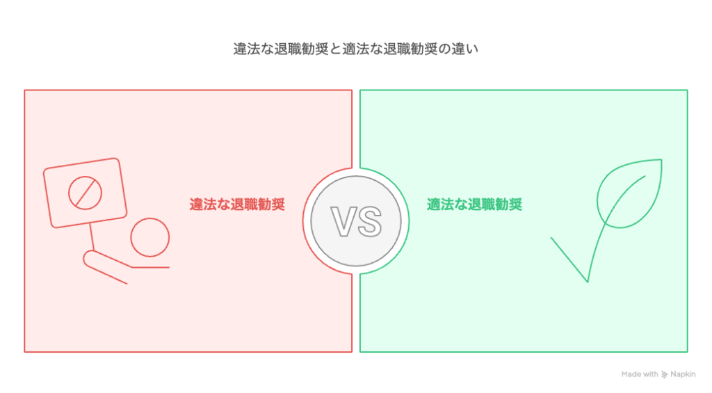 違法な退職勧奨と適法な退職勧奨の違い