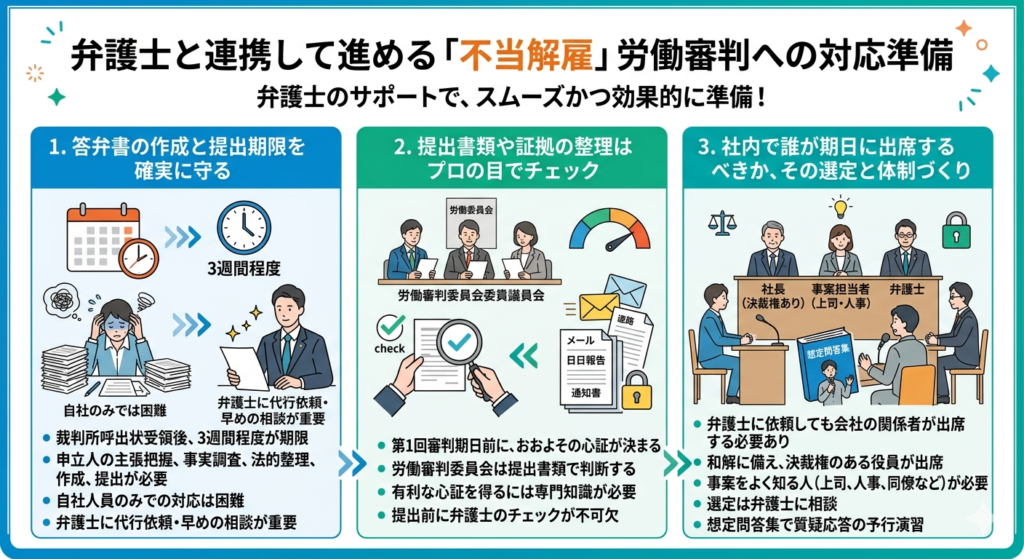 弁護士と連携して進める対応準備