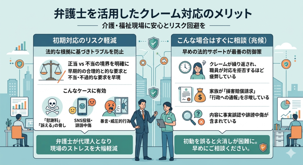 弁護士を活用したクレーム対応のメリット