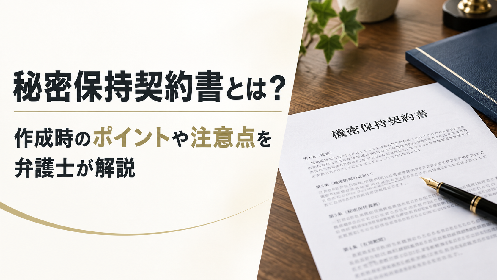 秘密保持契約書とは？作成時のポイントや注意点を弁護士が解説
